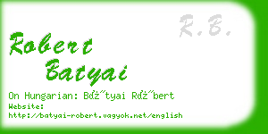 robert batyai business card